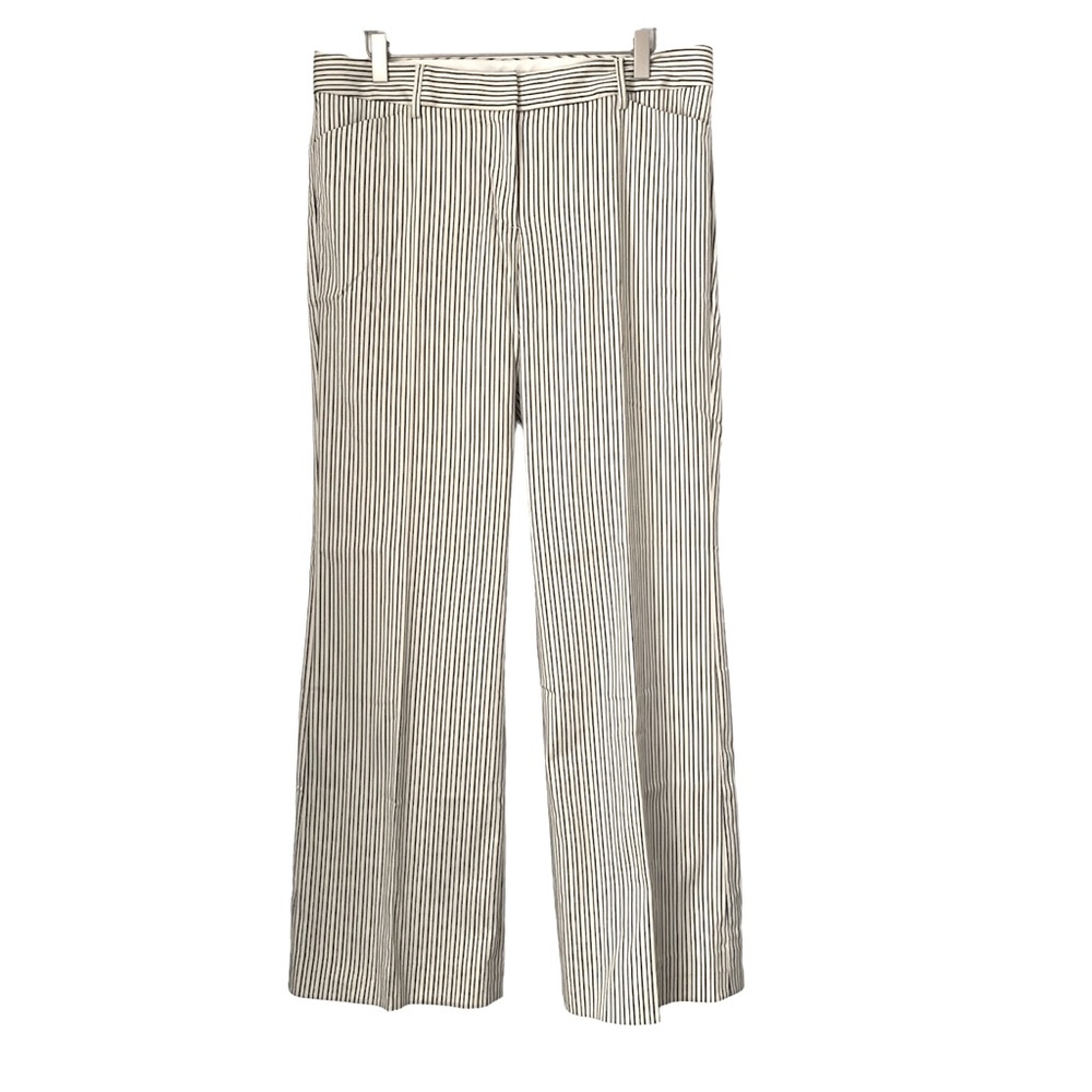 Express Cream Black Stripe Wide Leg Trousers